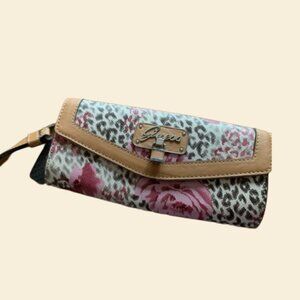 Guess Floral and Leopard Print Clutch - NWT